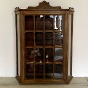 Antique wooden wall display cabinet