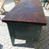 Workbench metal and mahogany 1960