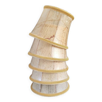 Lot de 5 abat-jour à pince en vessie de porc