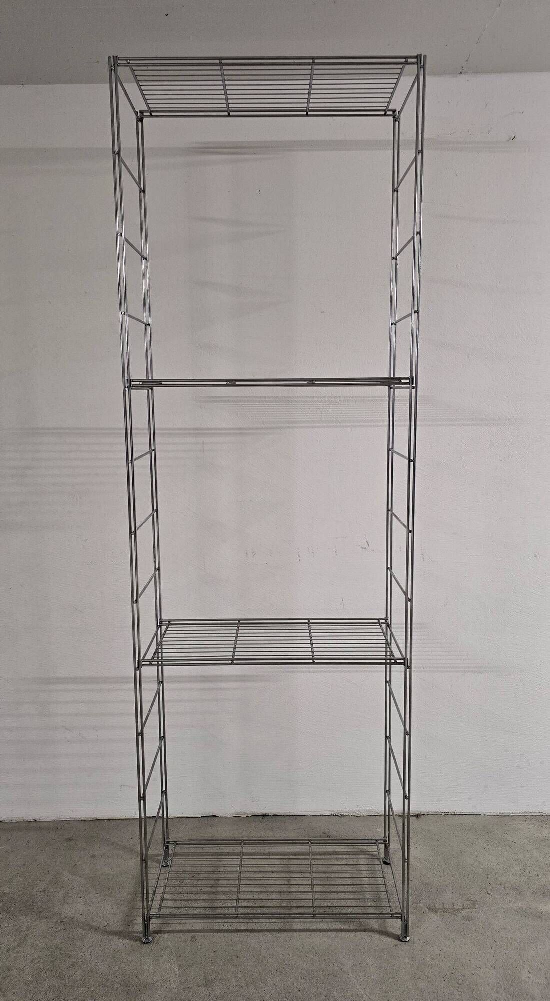 Balton vintage shelf from the 1980s in chrome metal – 215 cm