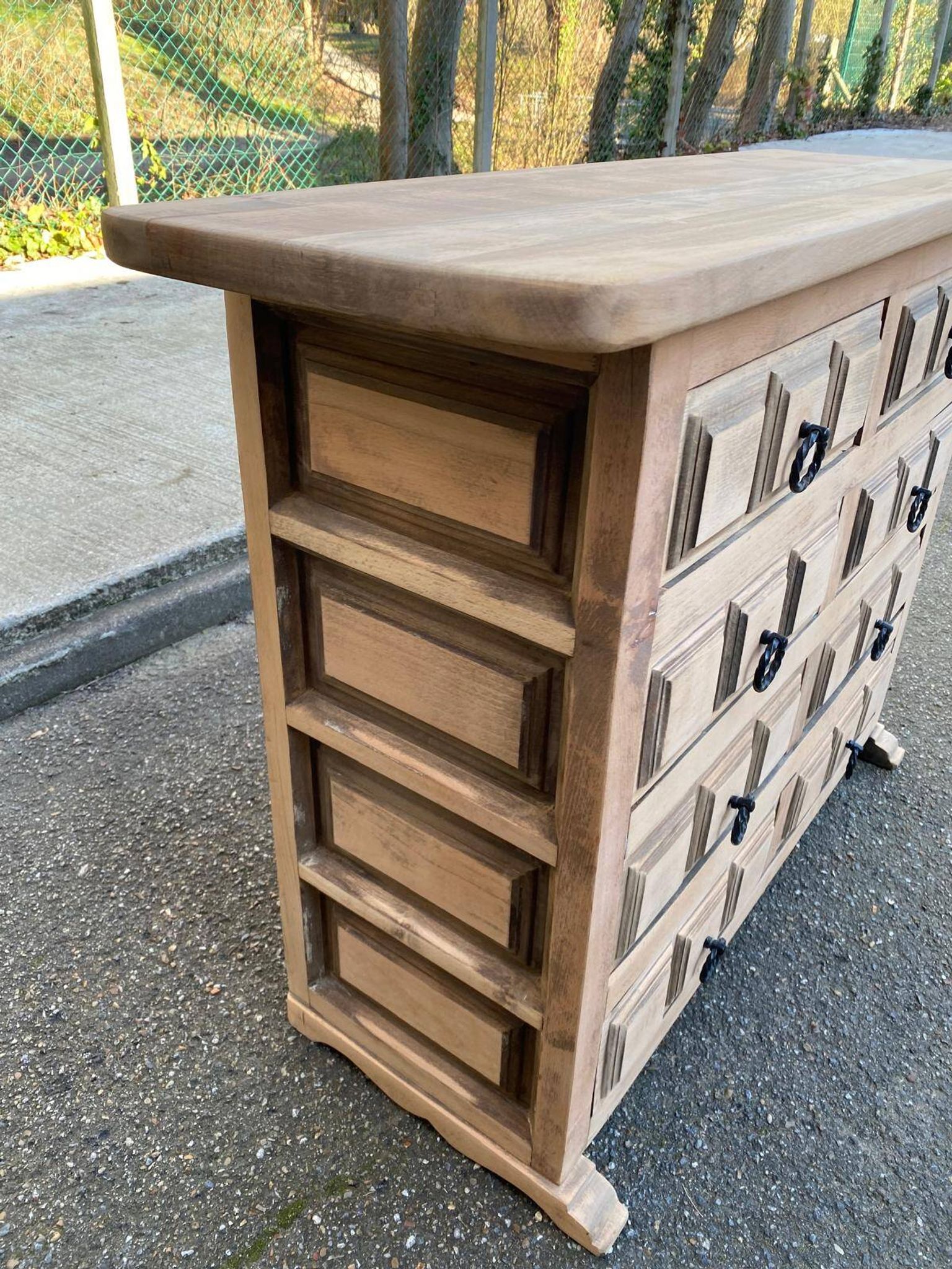 Commode espagnole rénovée en bois massif Navarro Argudo