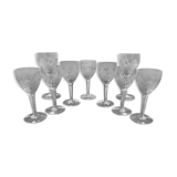 Lot of 9 crystal glasses