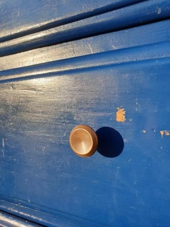 Art deco office blue roy 5 drawers