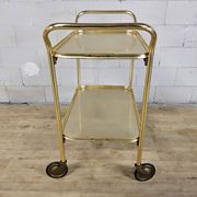 Vintage Carefree English serving trolley gold-coloured 50s/60s