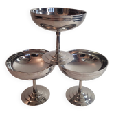 3 coupes à glace en inox LETANG REMY
