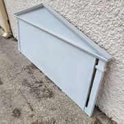 HEADBOARD IN WOOD PAINTED GREY, RECENT HANDMADE MANUFACTURE