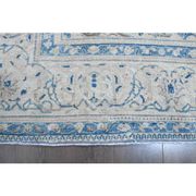 1970s Vintage Persian Handmade Wool Cotton Blue Area Rug 297x400