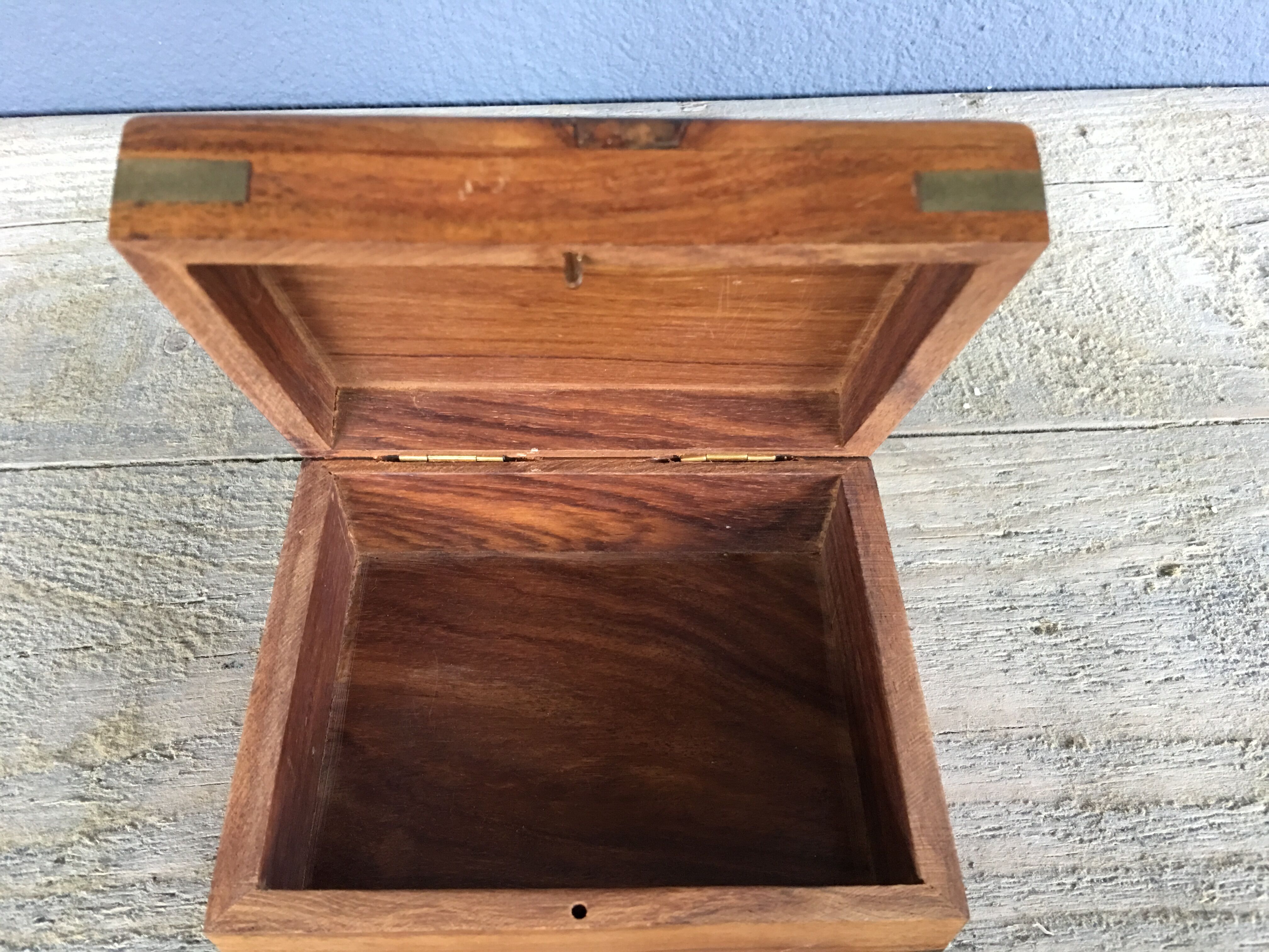 Box wood, anchor brass marquetry