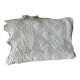 Dessus de lit en coton blanc écru jeté de lit en crochet