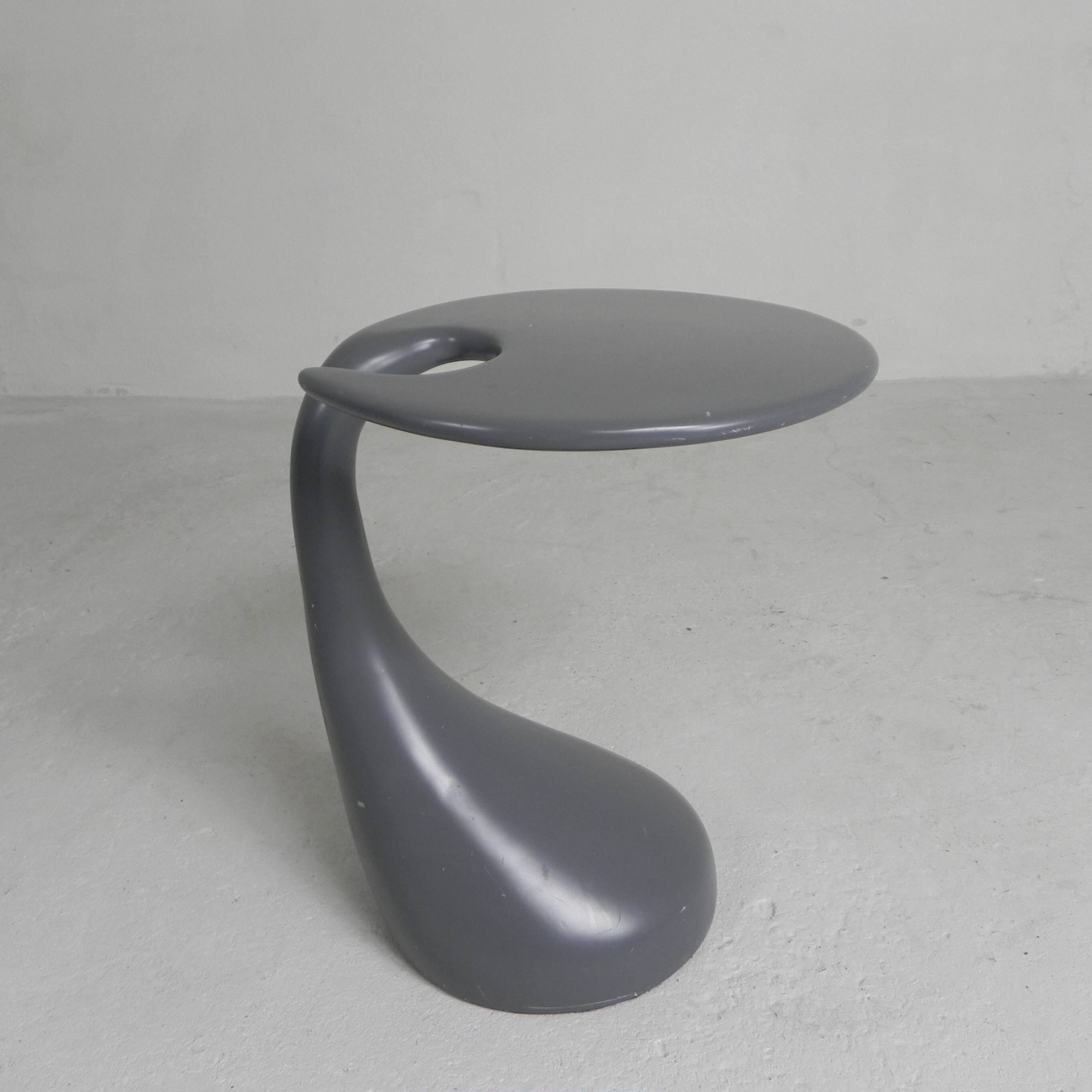 Vintage table design, side table with organic shapes, 90s.