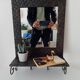 Miroir tablette vintage en fer forgé