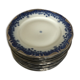 Set of 12 flat plates Romanian porcelain Dalba Julia