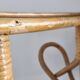 Vintage rattan 3-hook coat rack