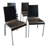 Set of 4 Kuadra chairs Pedrali Italy 2000s
