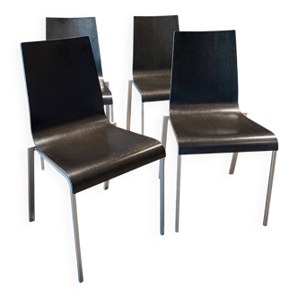 Set of 4 Kuadra chairs Pedrali Italy 2000s