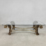 Table basse vintage 'Hollywood Regency' Willy Daro