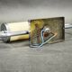 Czech Art Deco Chrome and Champagne Glass Wall Light, 1930s