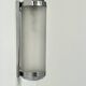 Vintage tubular Art Deco wall light, chrome metal, frosted glass, France, 1930.
