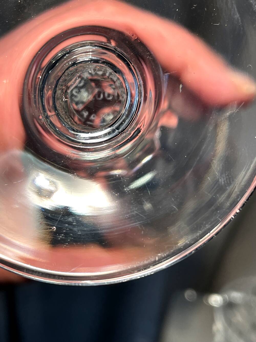 Suite of 4 port or wine glasses st louis crystal cooked wine glasses transparent chantilly model table art