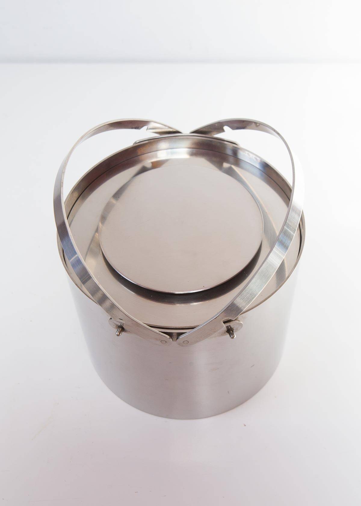 Stainless steel ice bucket Cylinda Arne Jacobsen Stelton 2.5 litres