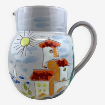 Vintage hand painted pitcher
