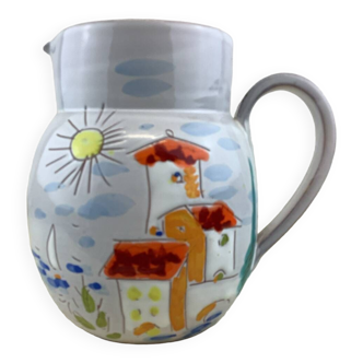 Vintage hand painted pitcher