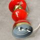 Mid-century Italian Red Glass and Brass Table / Wall Lamp