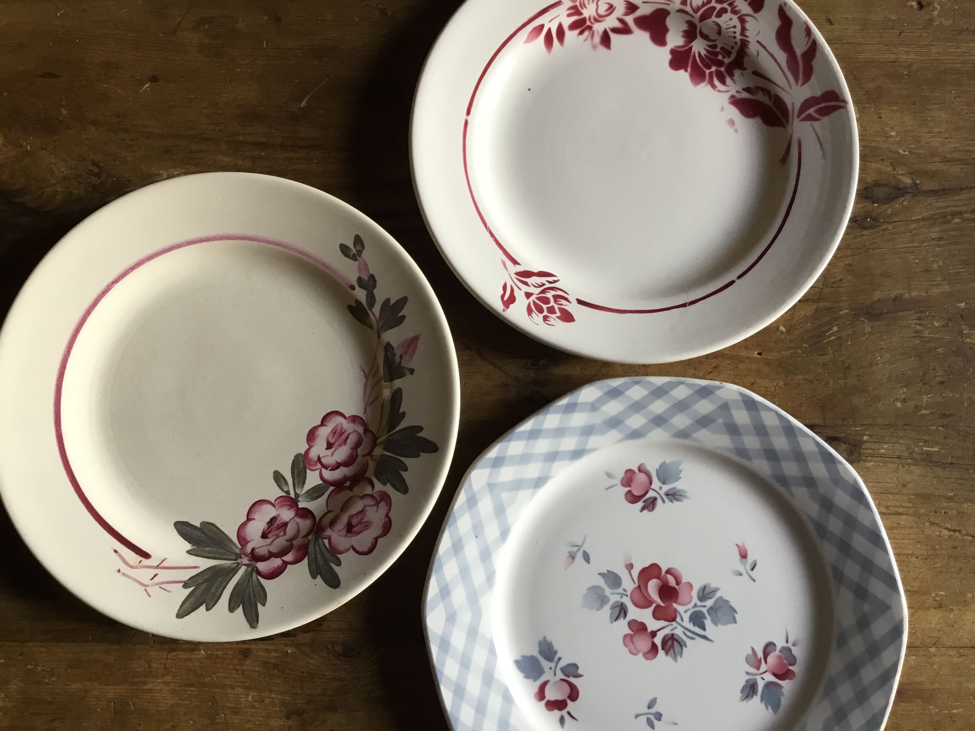 Digoin Sarreguemines dessert plates
