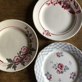 Digoin Sarreguemines dessert plates
