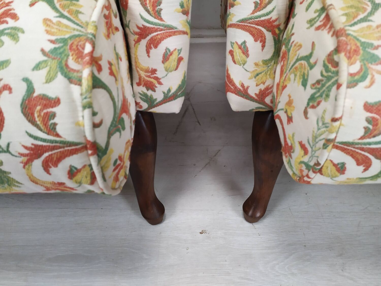 Pair of armchairs with ears