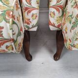 Pair of armchairs with ears