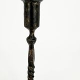 Signed wrought iron candle holder