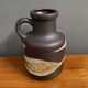 Brown fat lava vase by Scheurich model 414-16 West-Germany 1970s