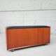 Vtg Mid Century Teak Blanket Ottoman Storage Chest Trunk Window Box Seat Bench
