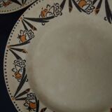 6 plates in earthenware HBCM Creil and Montereau diam 23 cm