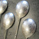 Series of Four Sterling Silver Caviar Spoons