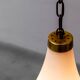 Lampadario a sospensione vetro opalino ottone anni ’50 vintage