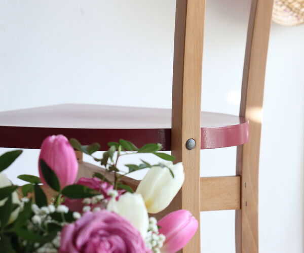 Chaise bistrot en bois vintage revisitée