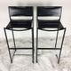 Set of two natural leather 'Spaghetti 164' bar stools by Giandomenico Belotti for Alias, Mid Century