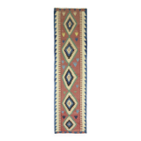Turkish Anatolian Handmade Vintage Area Kilim Rug 380 cm x 96 cm