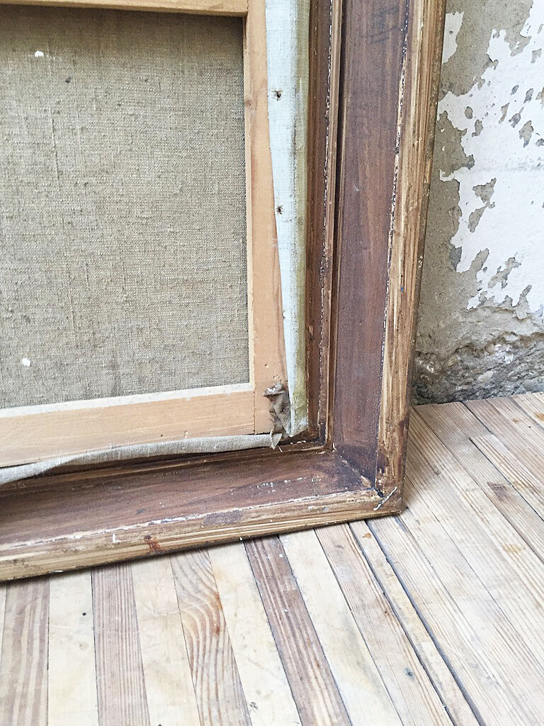 Oil on canvas framed "garden"