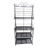 Etagères de jardin et d'intérieur en fer forgé noir