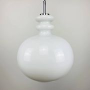 Large white glass chandelier XL by Peill and Putzler