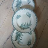 3 old Terre de fer plates