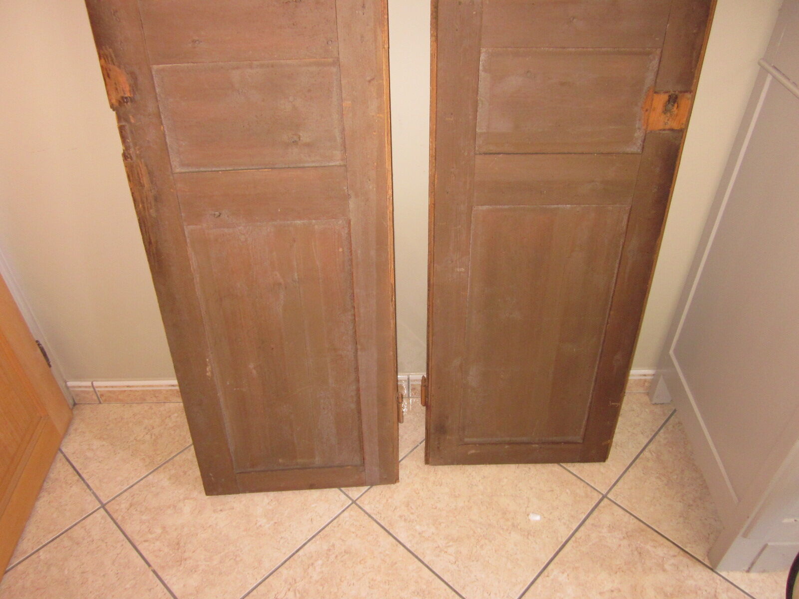 Paire de porte de placard ancienne