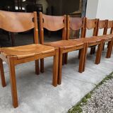 Dining room set table and 6 chairs Maison Regain in Elm
