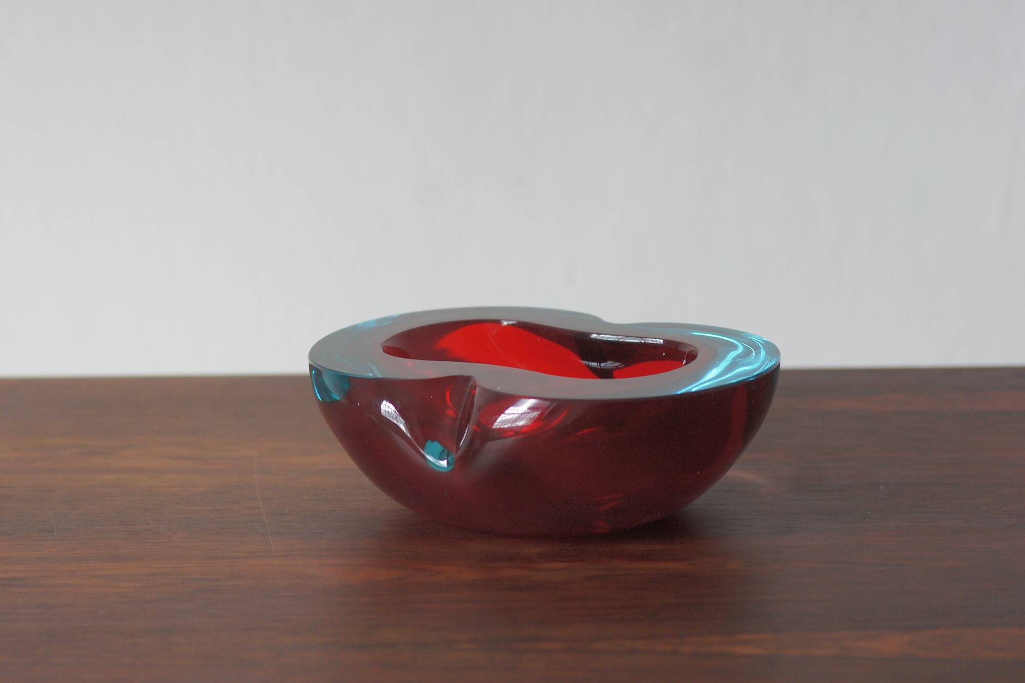 Vintage Italian Sommerso Murano Glass Ashtray, 1970s