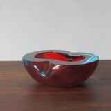 Vintage Italian Sommerso Murano Glass Ashtray, 1970s
