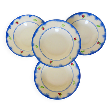 4 deep plates Gien model Bagatelle 210746