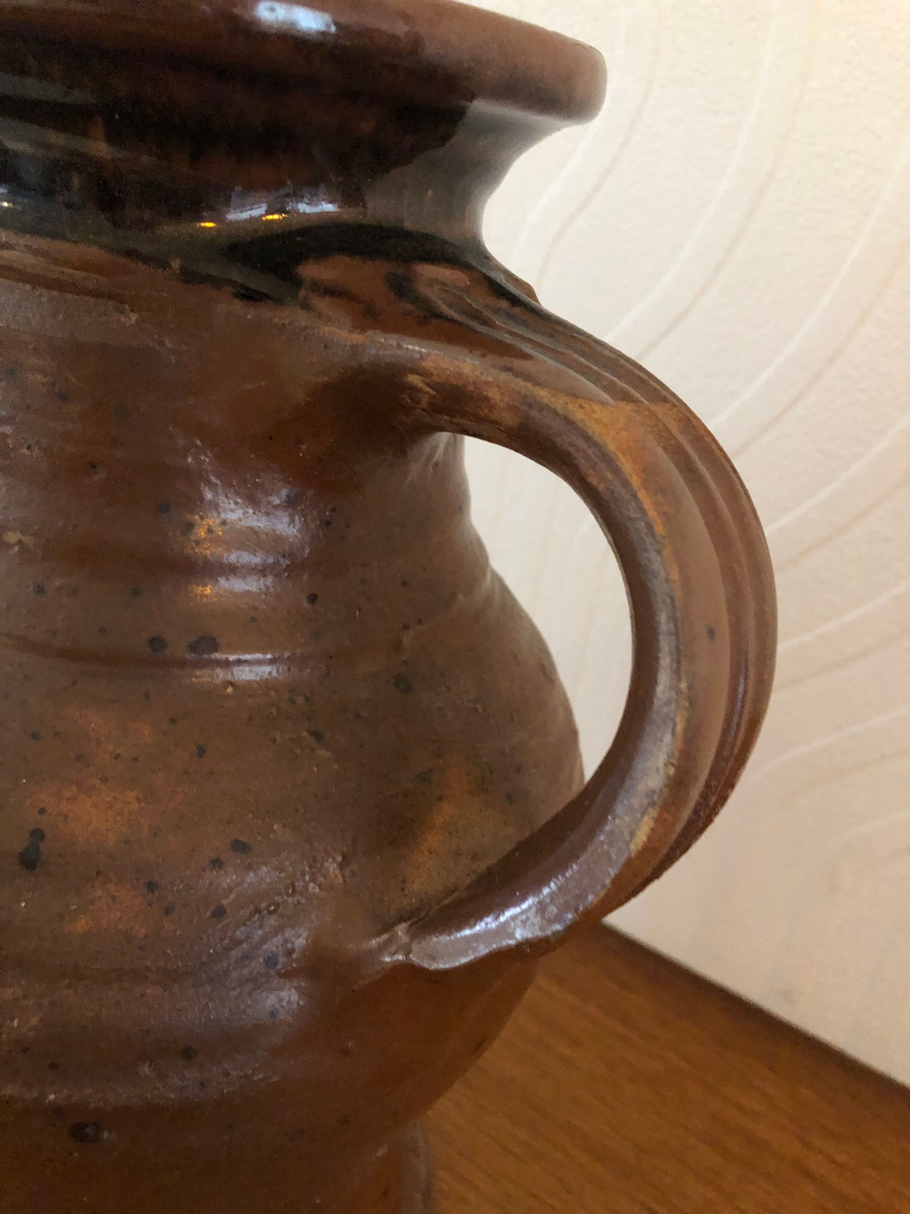 Pichet / cruche en gré céramique marron